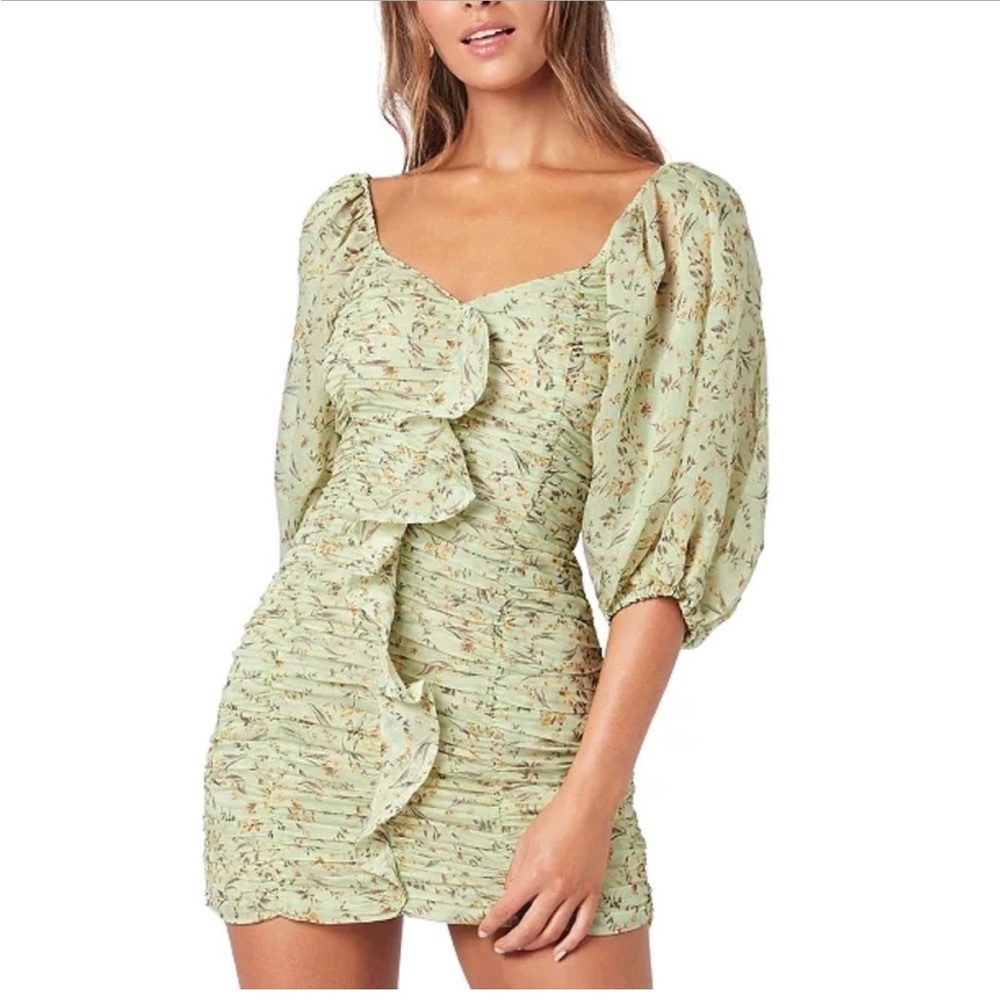 Floral Puff Sleeve Mini 👗
